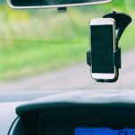 Smartphone holder for car cup holders