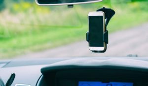 Smartphone holder for car cup holders