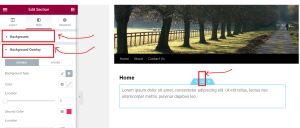 adjusting backgrounds