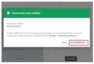 google console verified