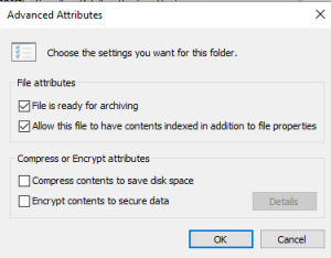 Attributes Window in Properties