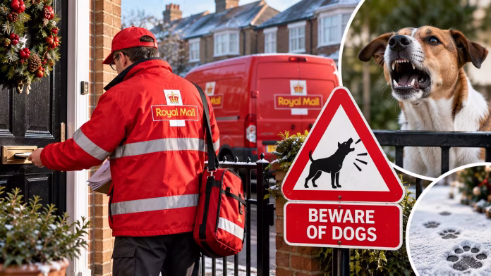Royal Mail Christmas Dog Warning Signs Royal Mail Christmas Dog Warning Signs
